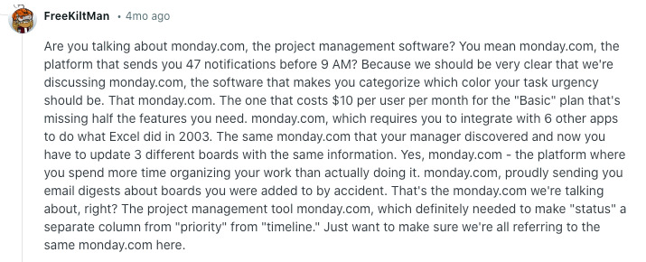 Where monday.com falls short