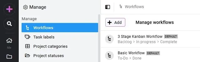 Custom workflows in ProofHub