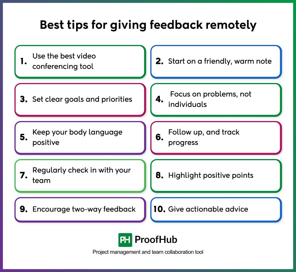 Best tips for giving feedback remotely.