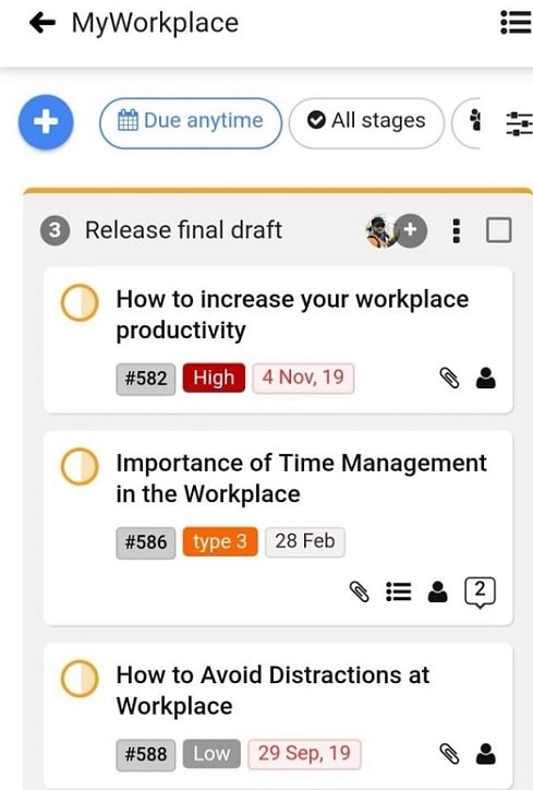 Set deadlines, and track progress with ProofHub
