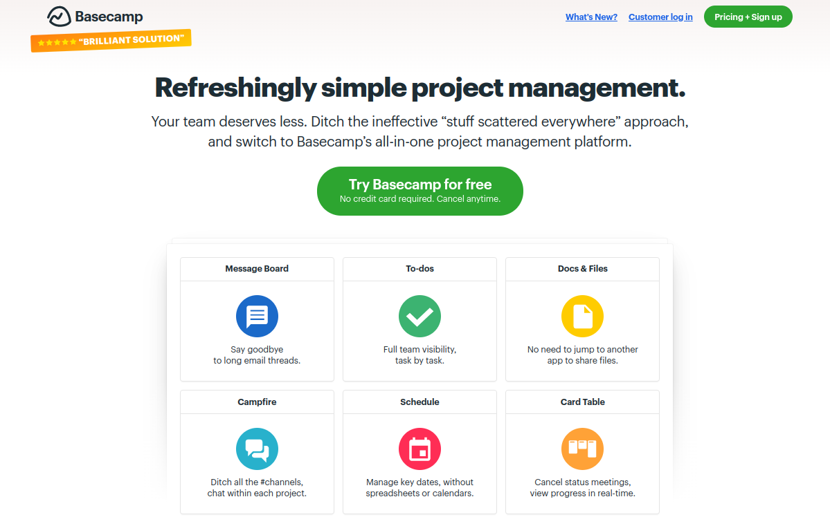 Basecamp - Best for basic project management