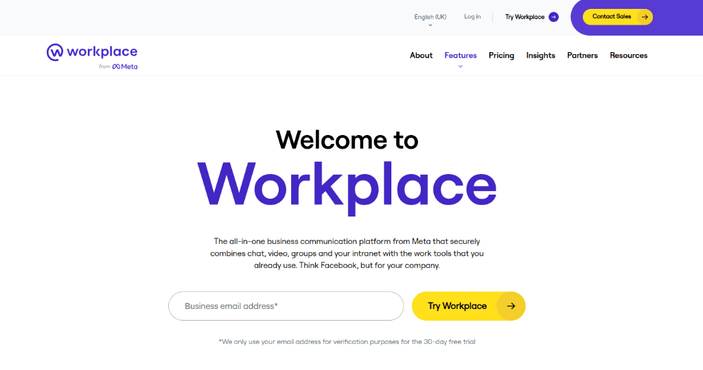 Facebook Workplace as a messaging app