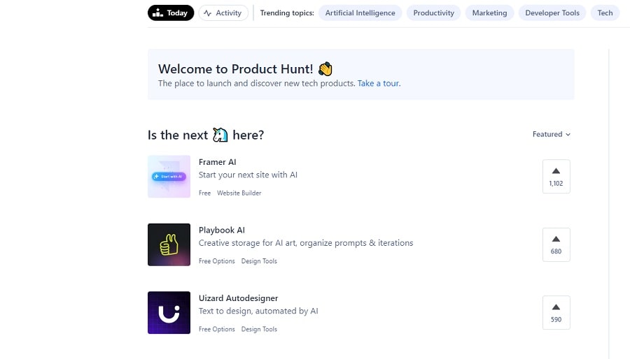 Product Hunt best place to launch new startups