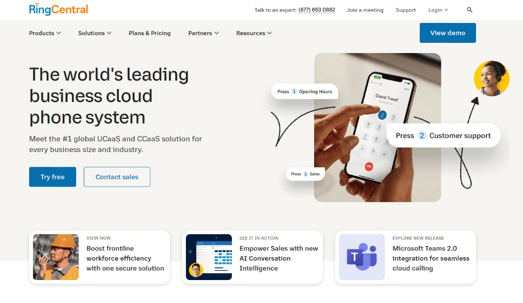 RingCentral best app for unified communication