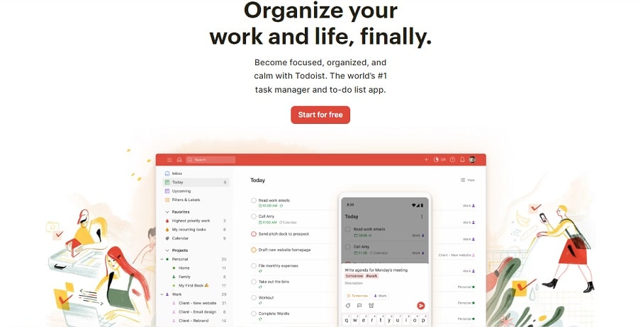 Todoist - Best for work organization