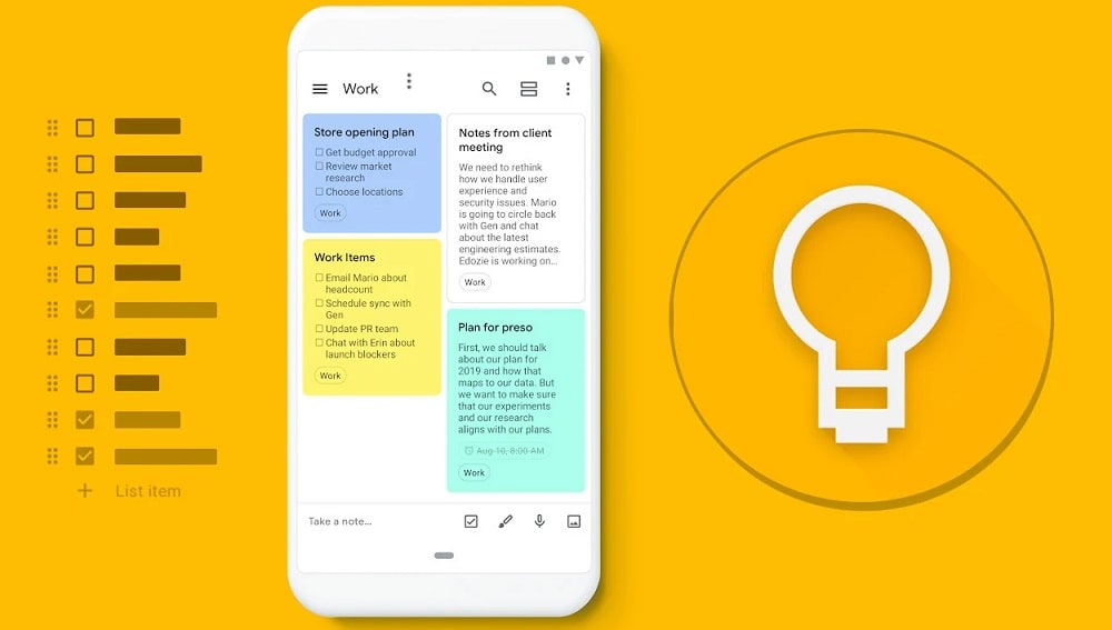 Google Keep - simple note-taking app