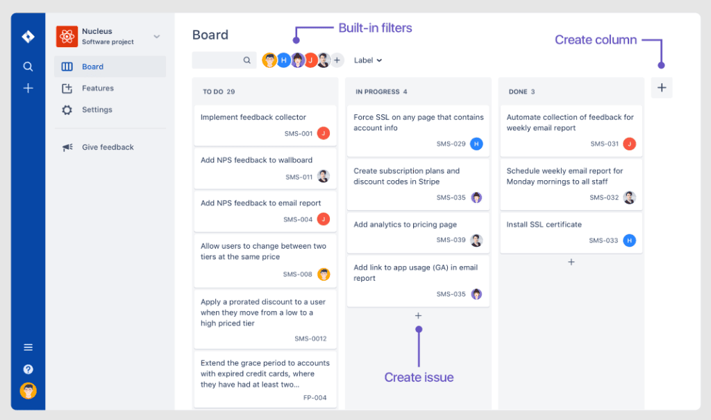 JIRA Kanban board basics