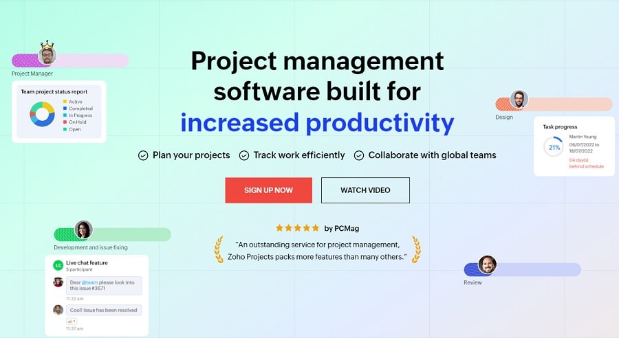 Zoho Projects as best employee tracking software