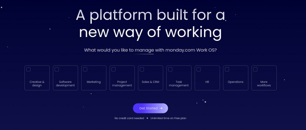 monday.com – competitor of Clickup