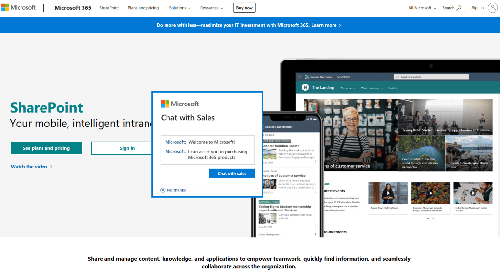 SharePoint: alternative for confluence