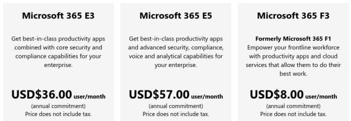 Microsoft Planner pricing