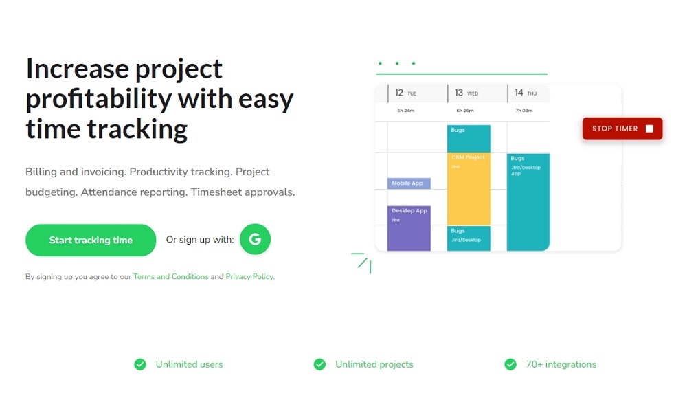 Timecamp - time tracking software