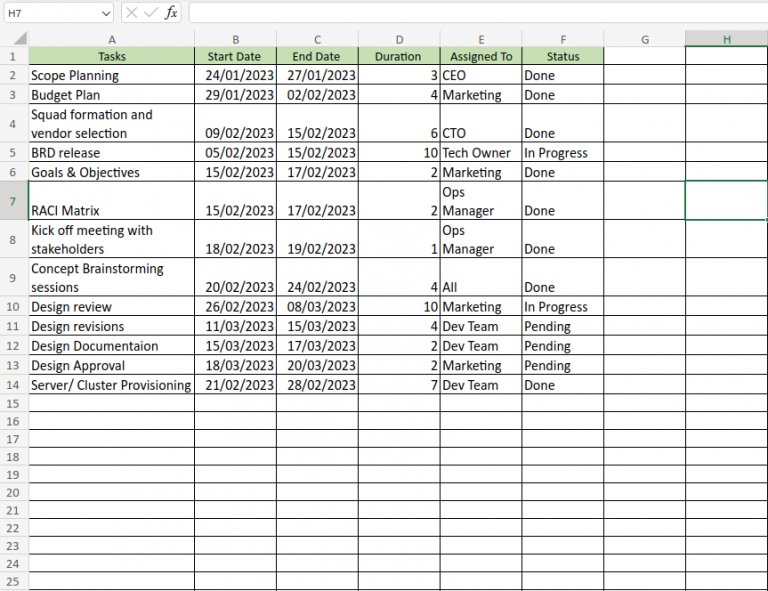Creating a Project Plan in Excel: Step-By-Step Guide