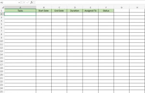 Plan Header Creating a Project Plan in Excel: Step-By-Step Guide