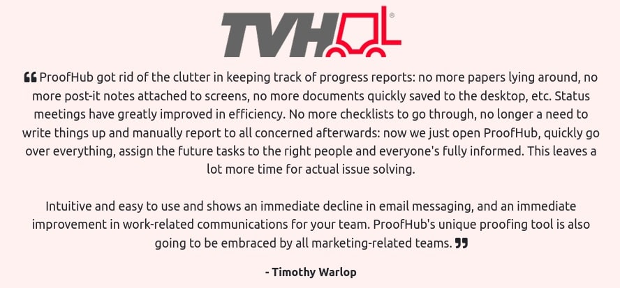ProofHub customer review