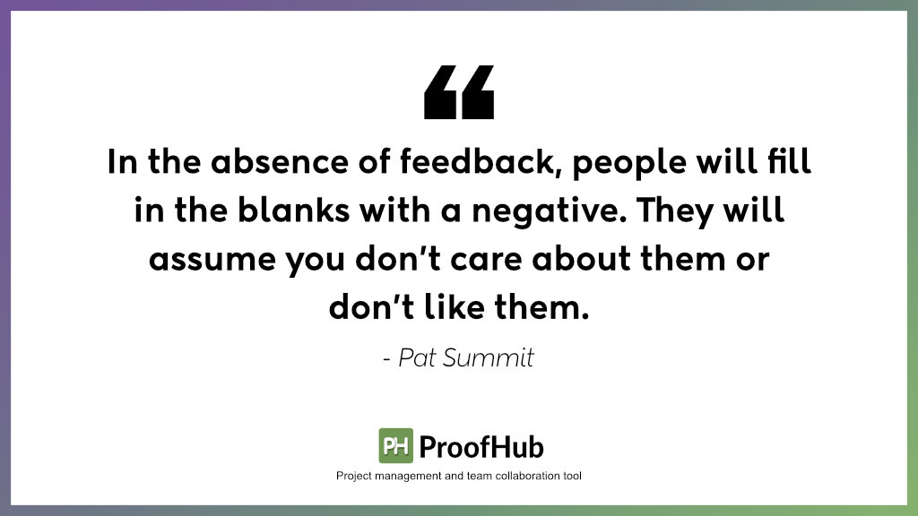 Effective project feedback quote