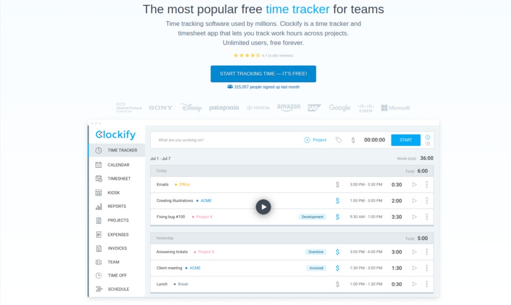 Clockify - FREE Time Tracking Software