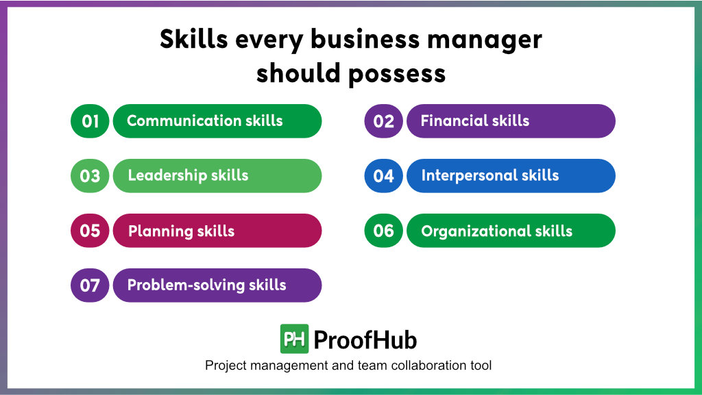 business manager skills