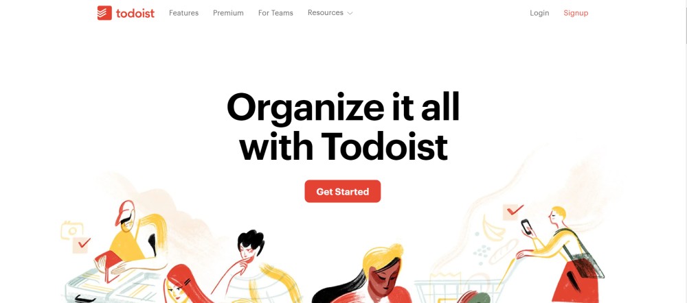 todoist - alternative of evernote