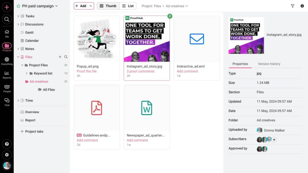 File sharing and proofing