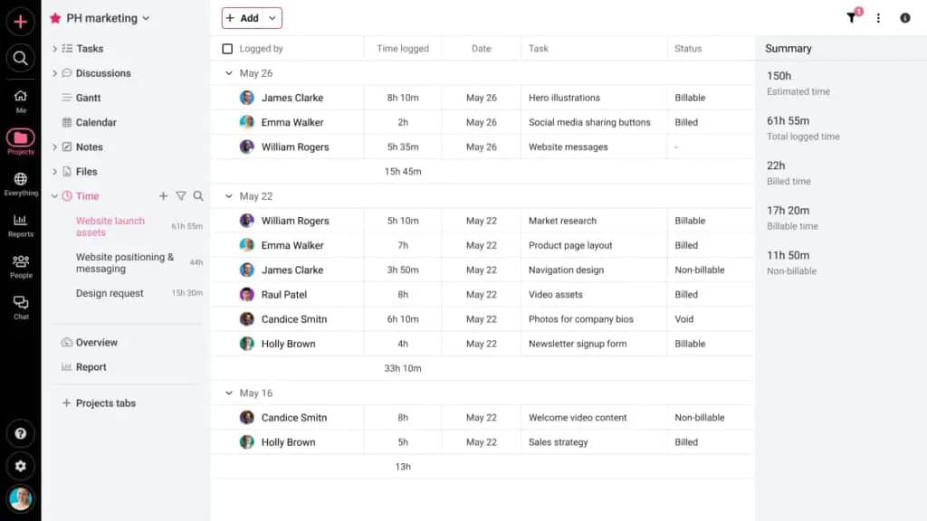 Time tracking
