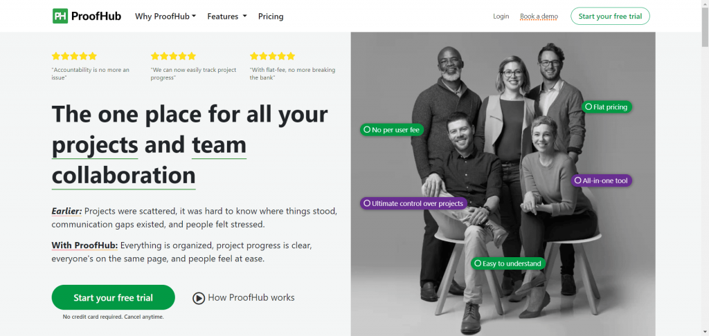 ProofHub as business management software