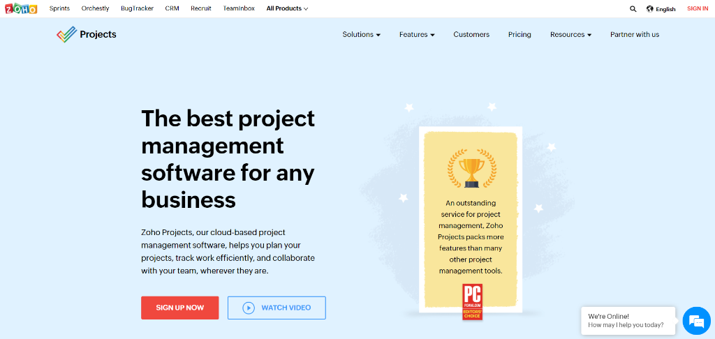 Zoho Projects is a popular PM and time tracking system for teams