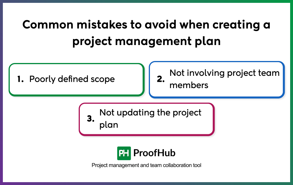 project management plan mistakes to avoid