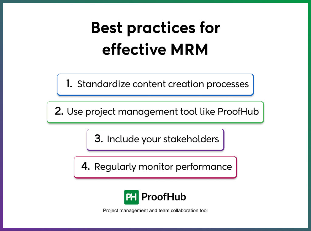 Best practices for effective MRM