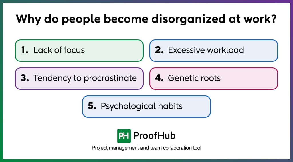Why do people become disorganized at work
