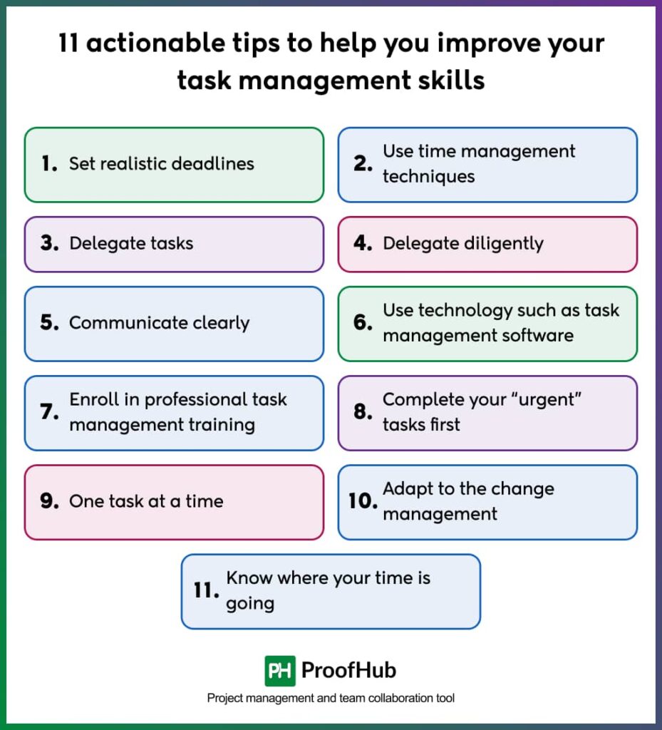 11 tips to help you improve your task management skills