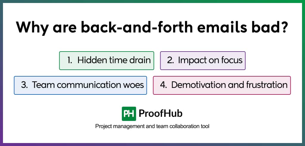 Why are back-and-forth emails bad?