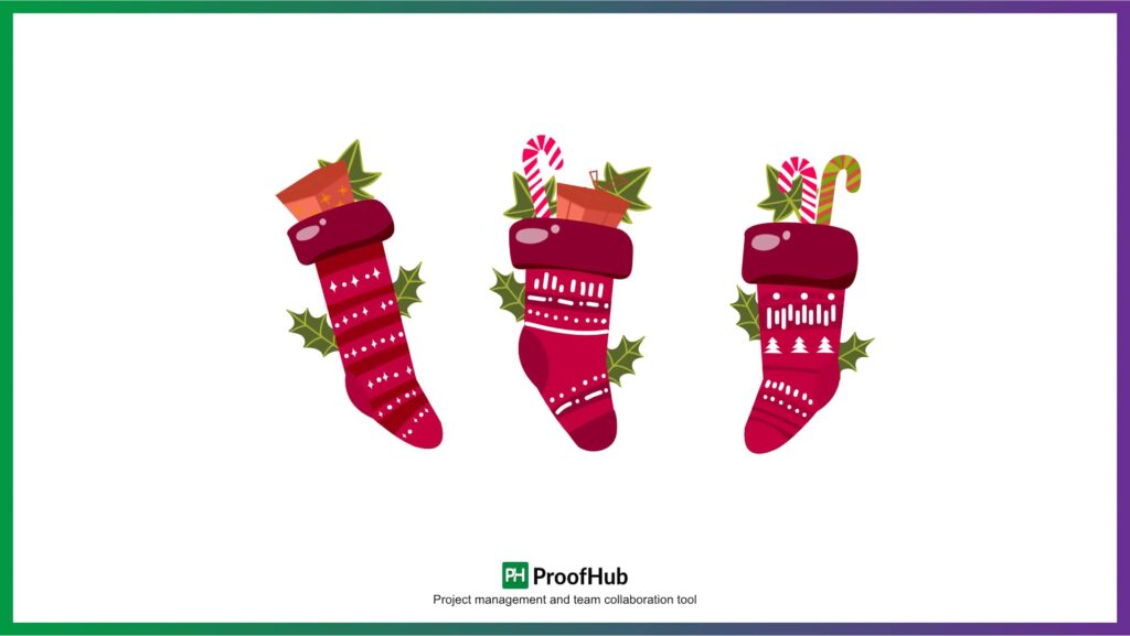 Toys in the stocking wall decor