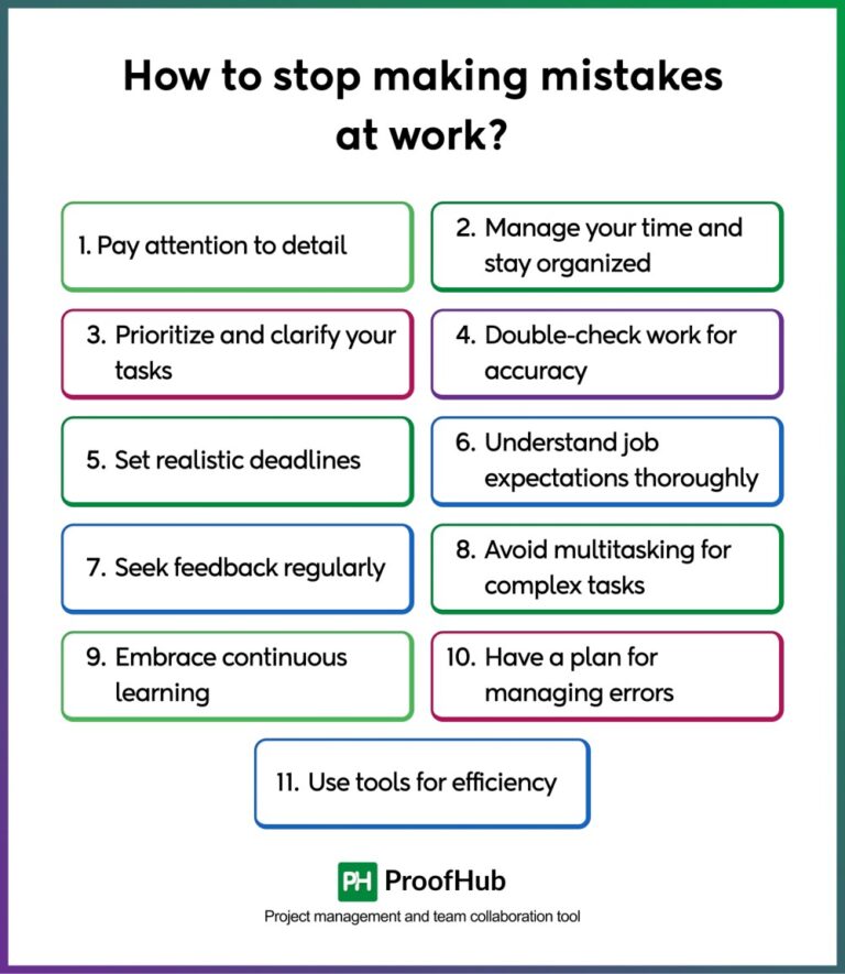 Avoid Making Mistakes at Work: 11 Tips and Advice