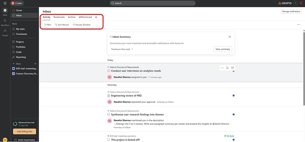communication that spans multiple projects
