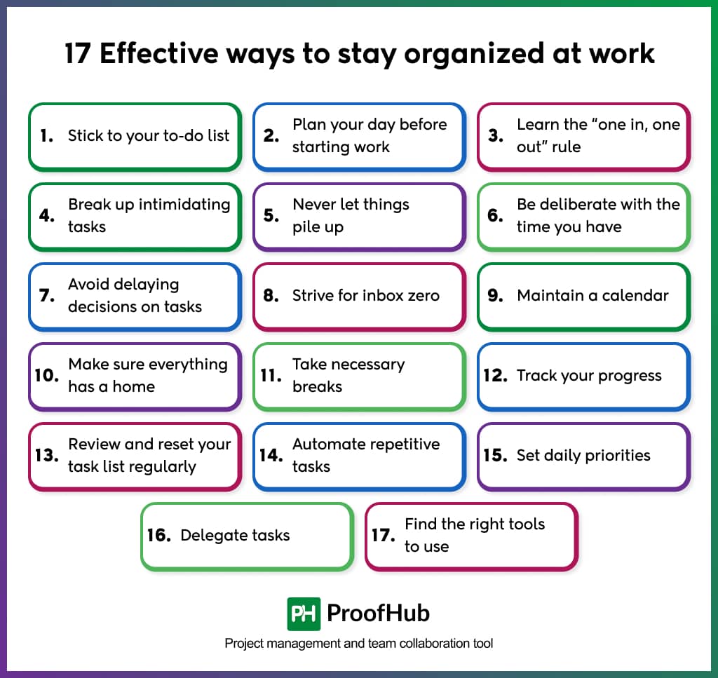 How to stay organized at work