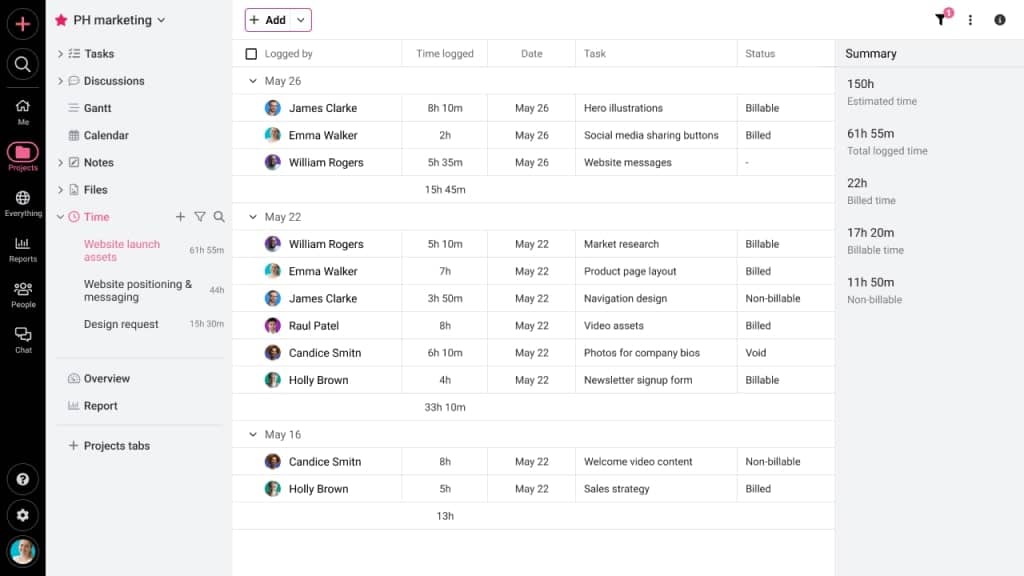Time tracking