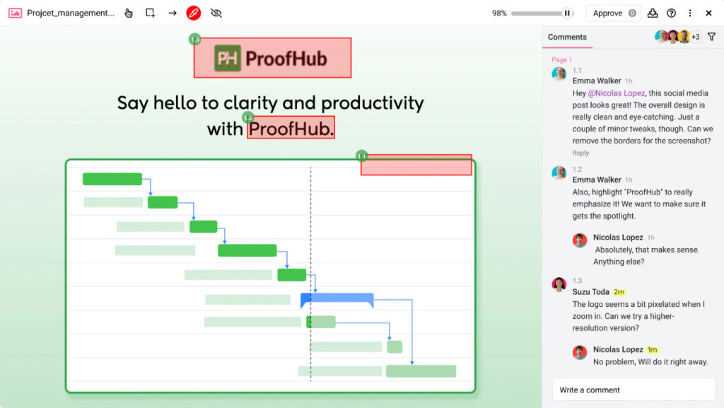 ProofHub Proofing