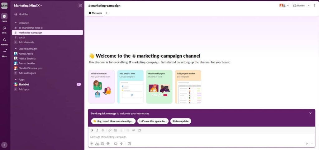 Slack Dashboard