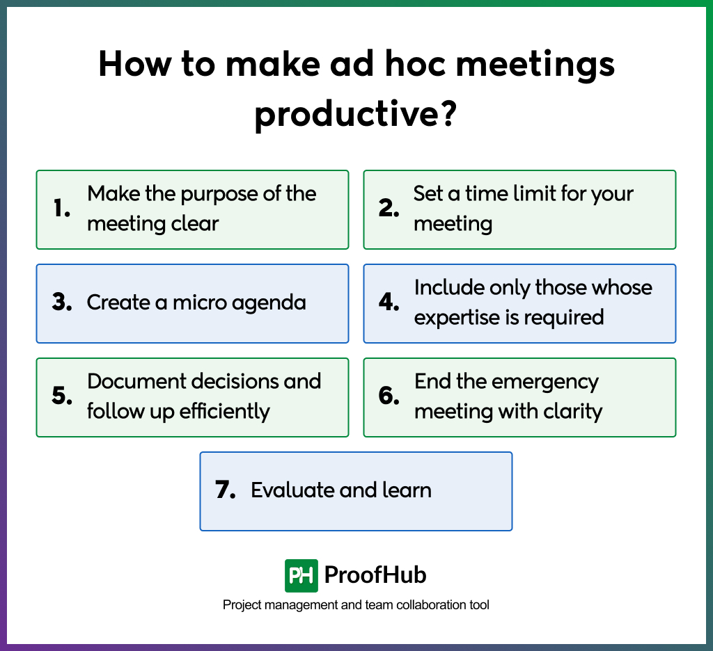 make ad-hoc meetings productive