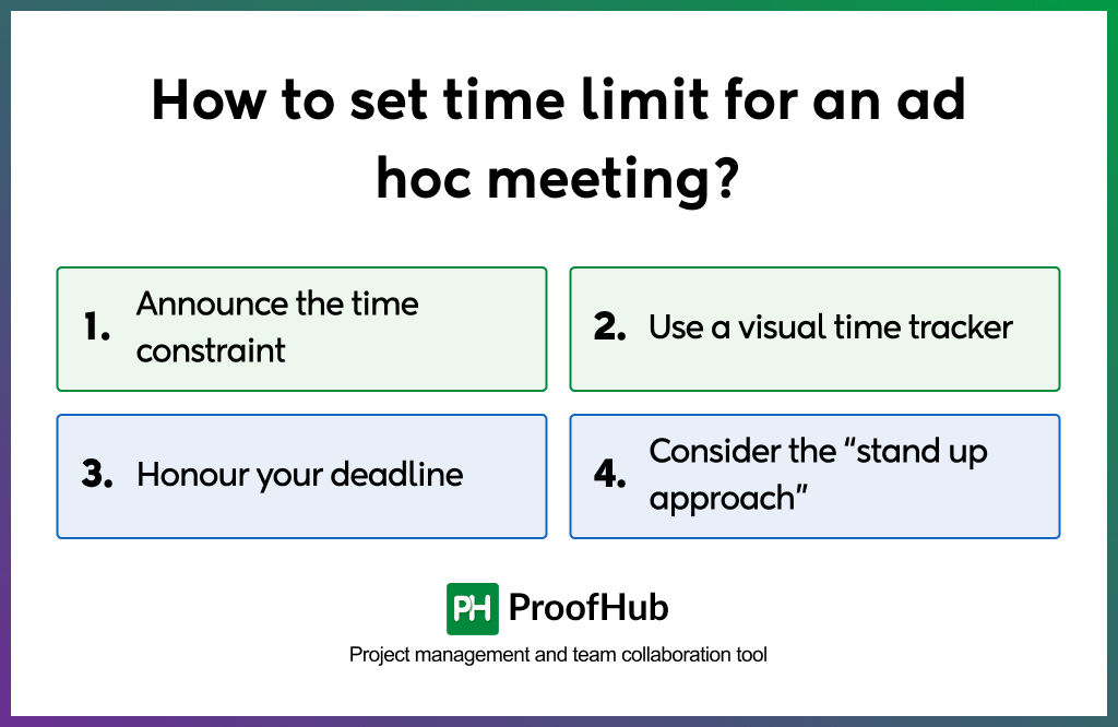 set time limit for ad-hoc meeting