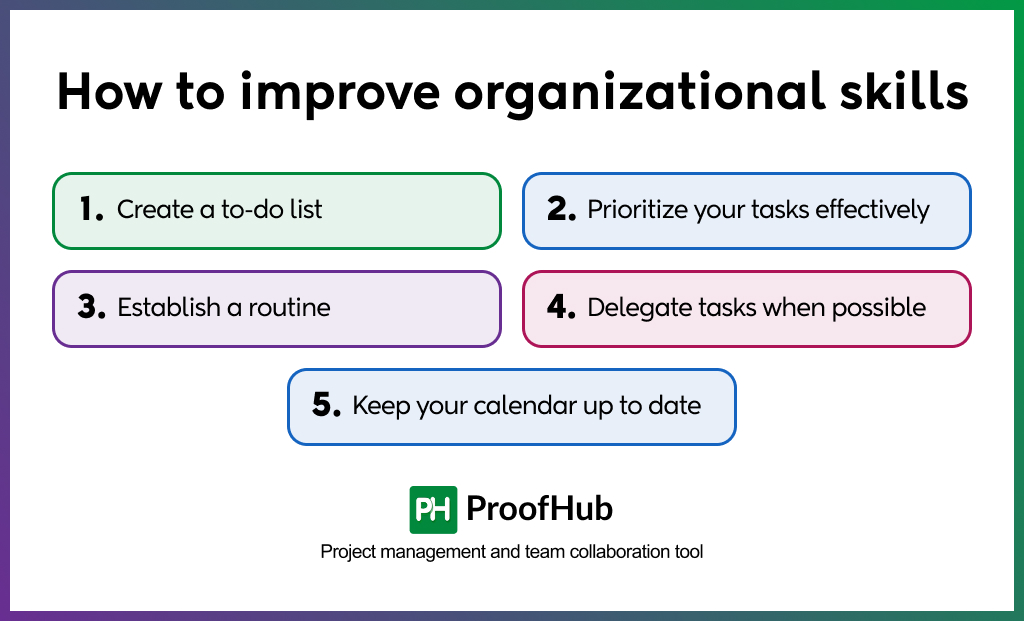 improve organizational skills