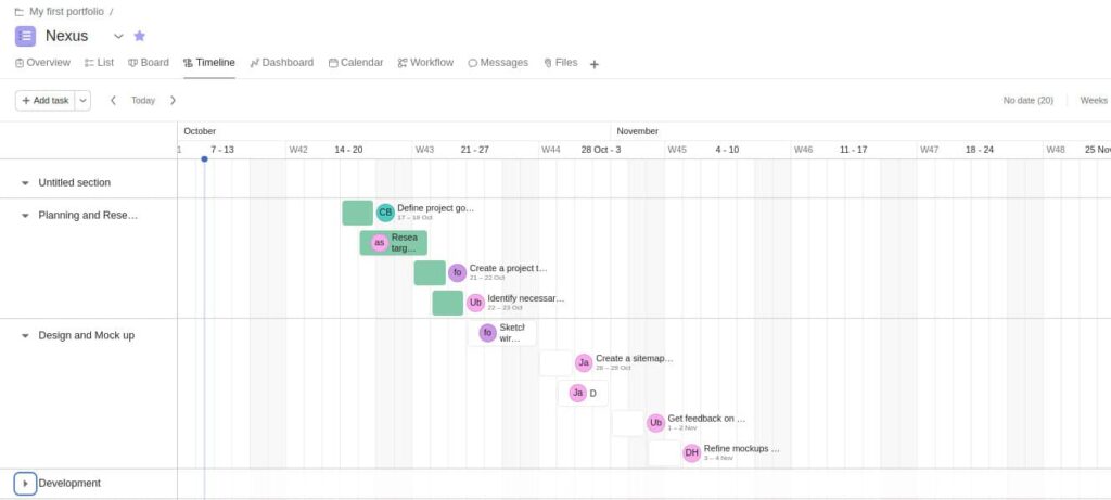 Timeline Asana