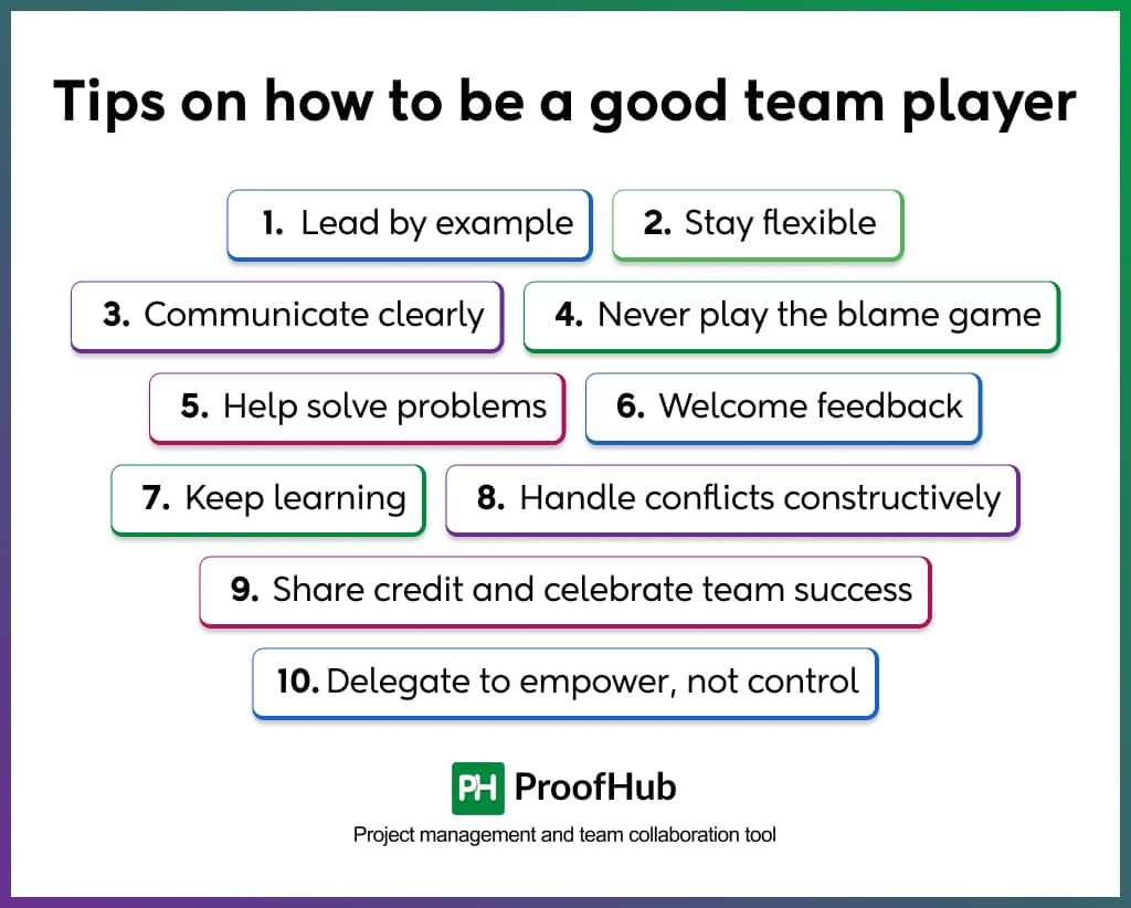 Tips on how to be a good team player