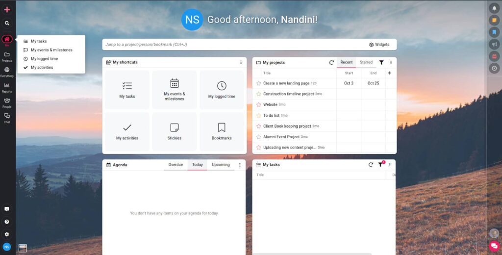 ProofHub dashboard
