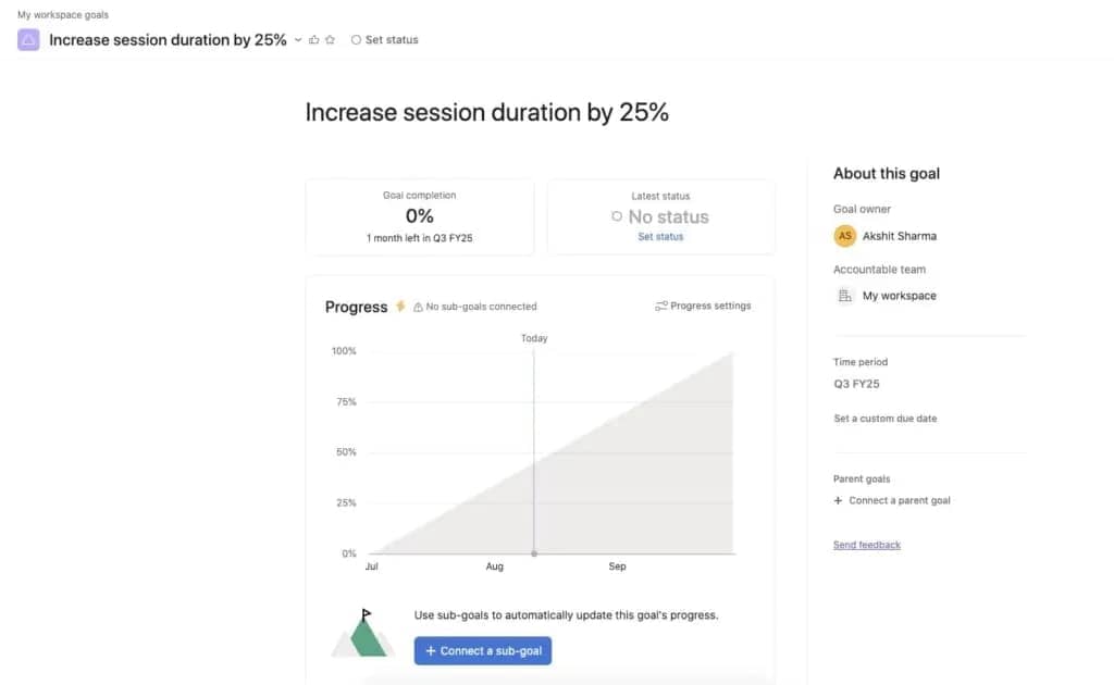 Asana Goals and portfolios