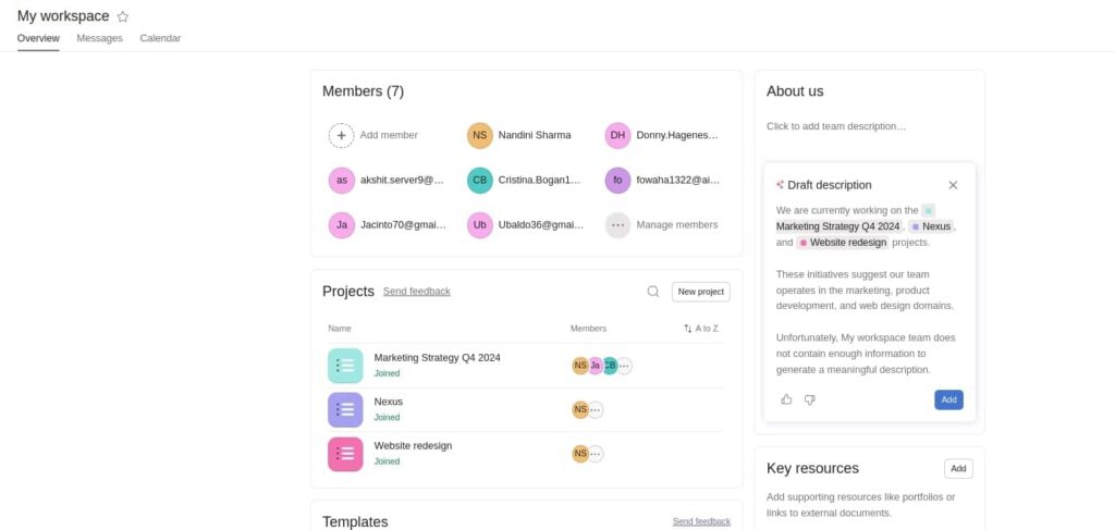Asana Progress reporting