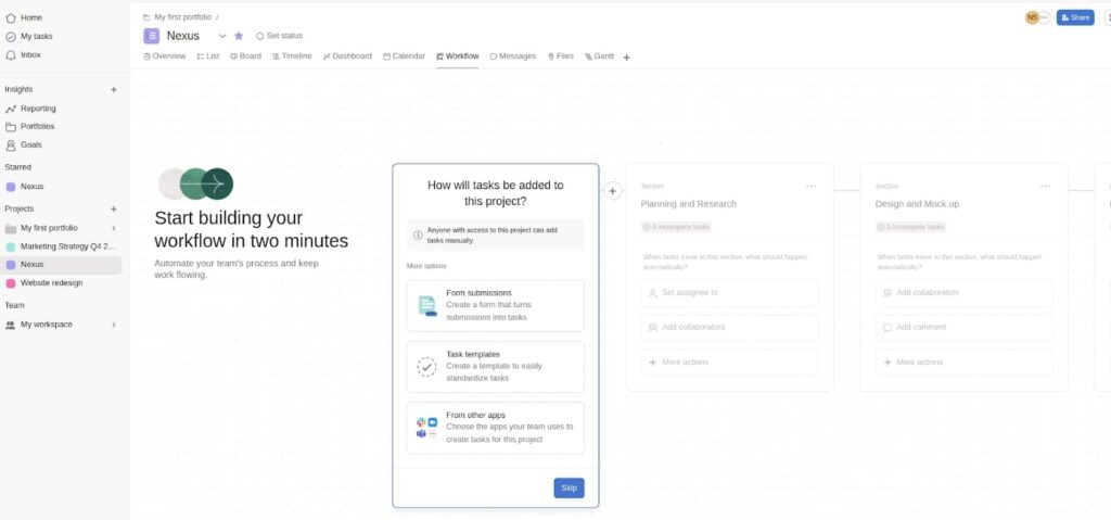 Asana Rules and automation
