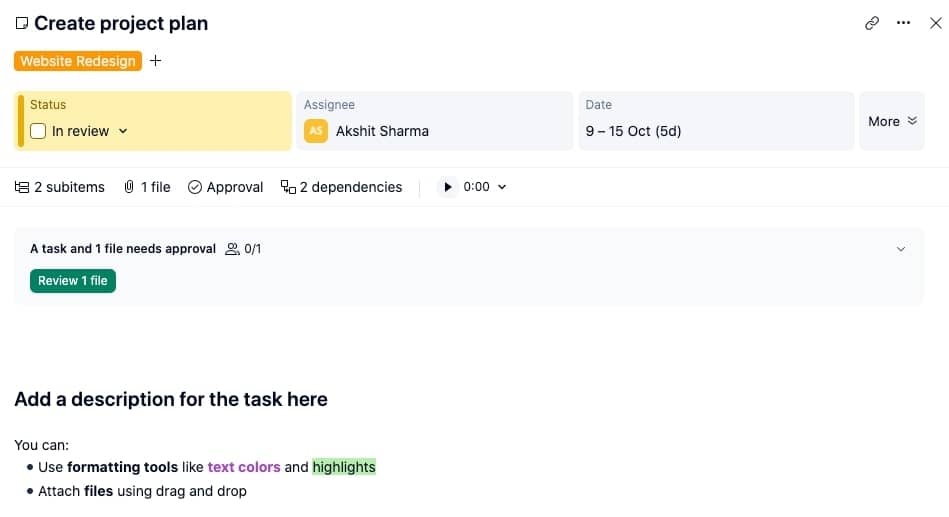 Wrike Document sharing & versioning