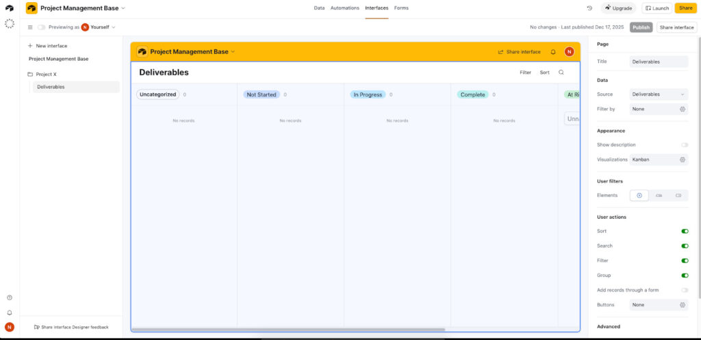 Reporting and analytics Airtable
